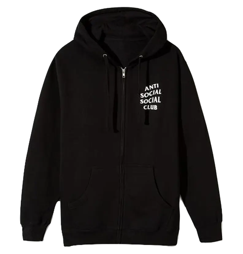 Anti Social Social Club Mind Games Zip Up Hoodie - Black Anti Social Social Club