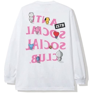 Anti Social Social Club x BT21 Back Track Long Sleeve Tee - White Anti Social Social Club