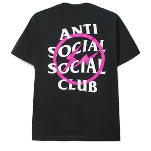Anti Social Social Club x Fragment Bolt Tee - Black/Pink - Used Anti Social Social Club