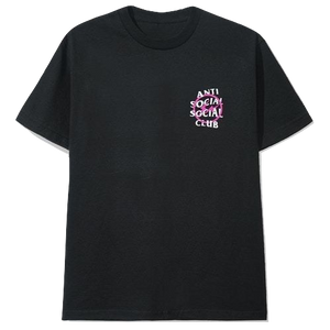 Anti Social Social Club x Fragment Bolt Tee - Black/Pink - Used Anti Social Social Club