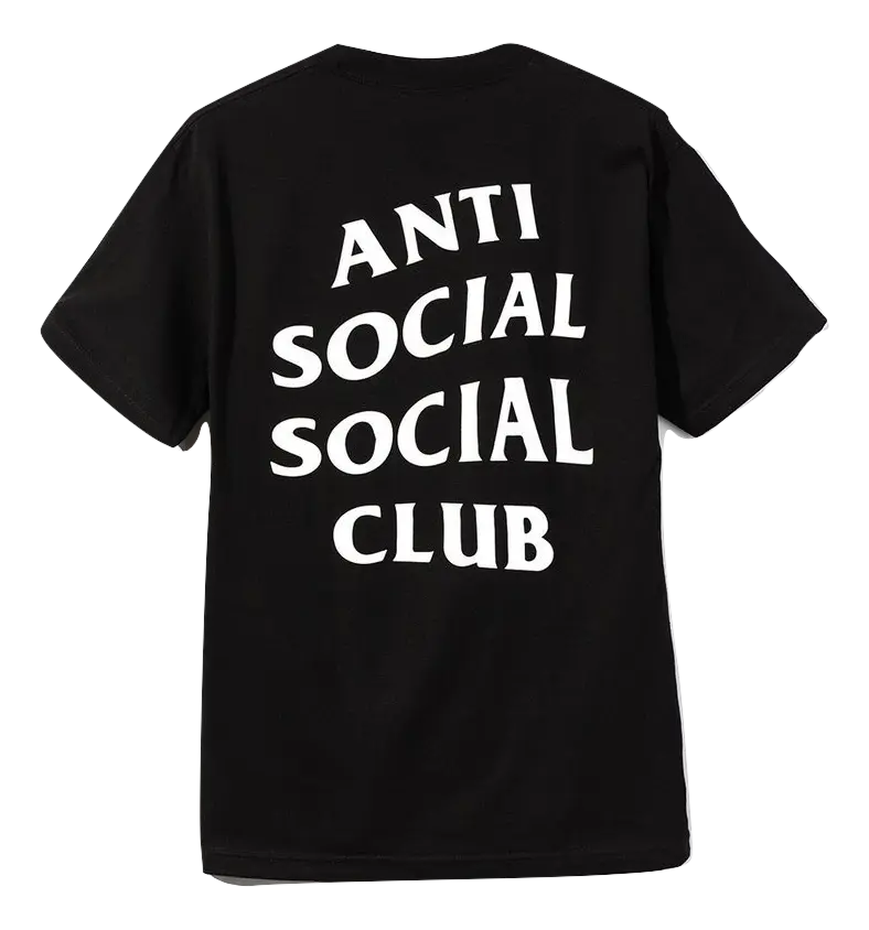 Anti Social Social Club Logo Tee 2 - Black - Used Anti Social Social Club