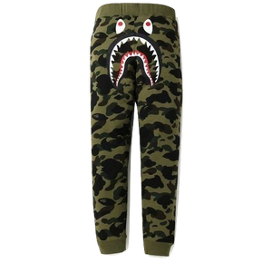 A Bathing Ape 1st Camo Shark Slim Sweatpants - Green/Black Bape