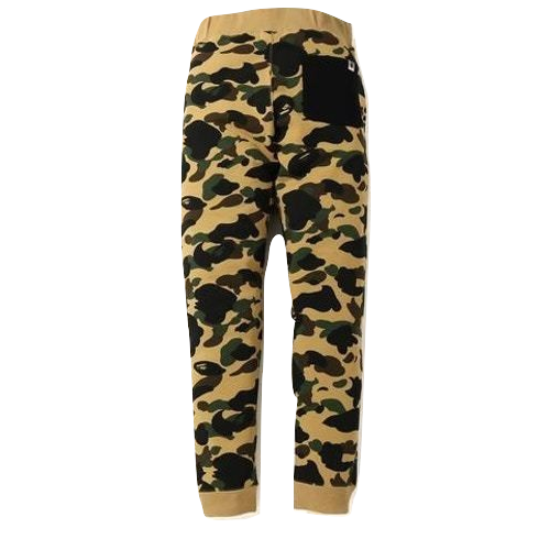 A Bathing Ape 1st Camo Shark Slim Sweatpants - Yellow/Black Bape