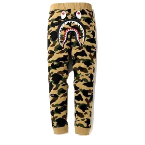 A Bathing Ape 1st Camo Shark Slim Sweatpants - Yellow/Black Bape