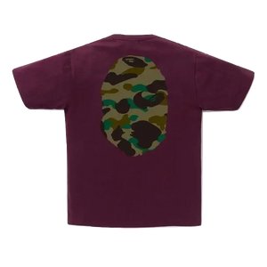 A Bathing Ape 1st Camo Big Ape Head Tee - Burgundy/Green Bape