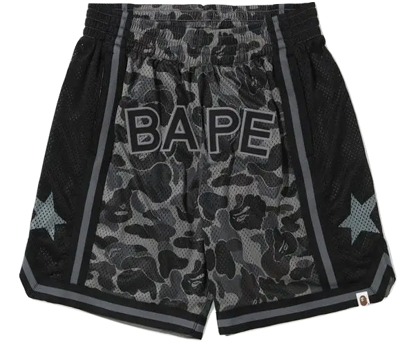 A Bathing Ape ABC Basketball Shorts - Black Bape