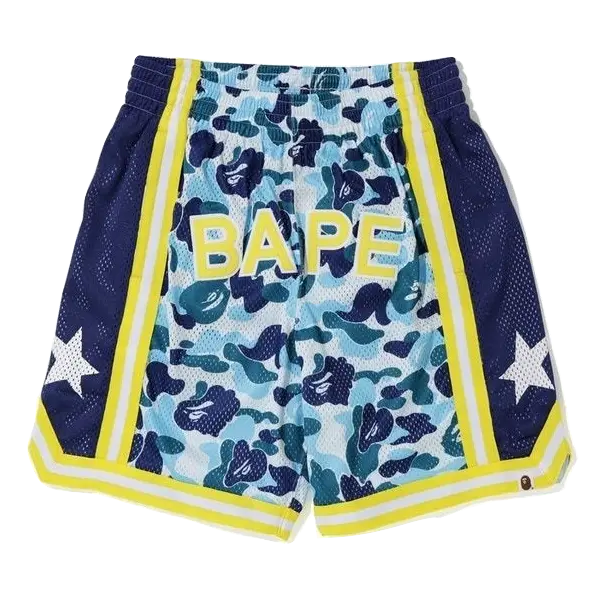 A Bathing Ape ABC Basketball Shorts - Blue Bape