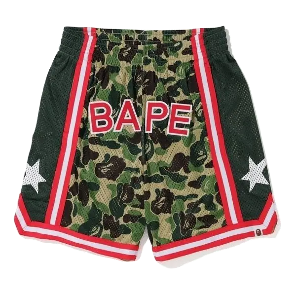 A Bathing Ape ABC Basketball Shorts - Green Bape