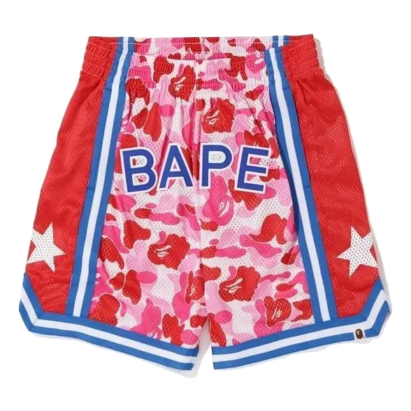 A Bathing Ape ABC Basketball Shorts - Pink Bape