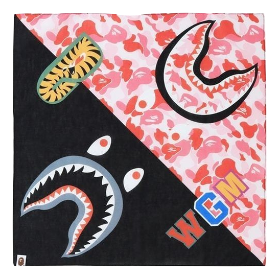 A Bathing Ape ABC Shark Bandana - Pink