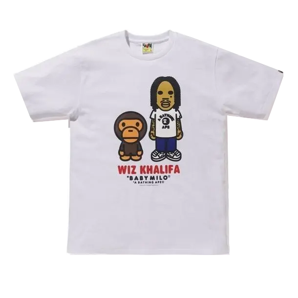 A Bathing Ape Baby Milo x Wiz Khalifa Tee - White Bape