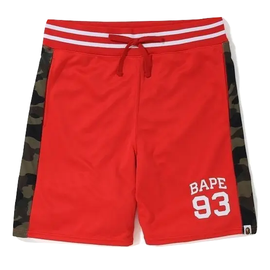 A Bathing Ape Basketball Shorts - Red Bape