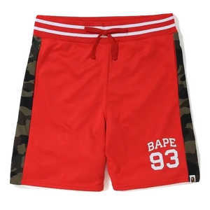 A Bathing Ape Basketball Shorts - Red Bape
