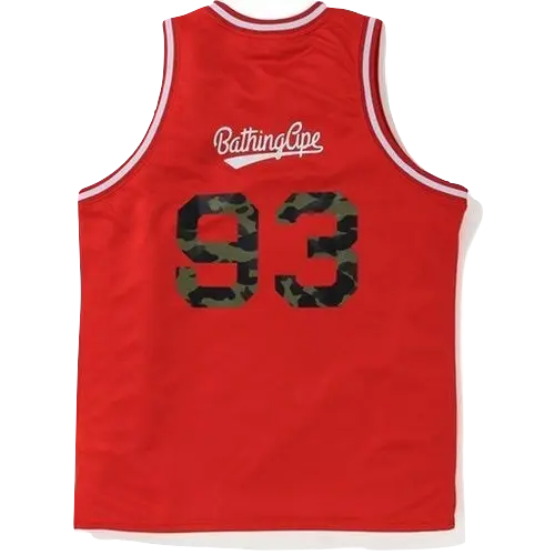A Bathing Ape Basketball Tank Top - Red Bape