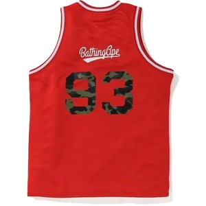 A Bathing Ape Basketball Tank Top - Red Bape