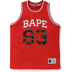 A Bathing Ape Basketball Tank Top - Red Bape