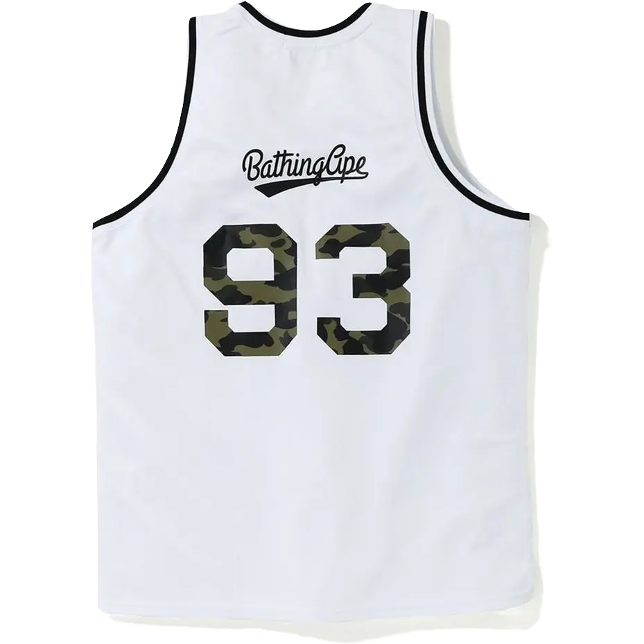 A Bathing Ape Basketball Tank Top - White Bape