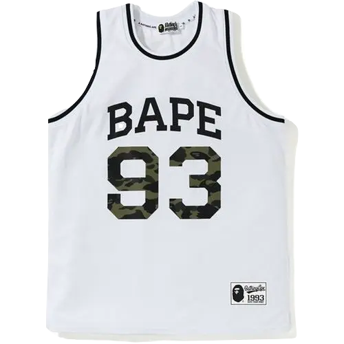 A Bathing Ape Basketball Tank Top - White Bape