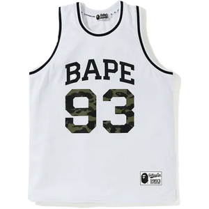 A Bathing Ape Basketball Tank Top - White Bape