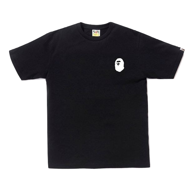 A Bathing Ape Bicolor Multi Logo Tee - Black Bape