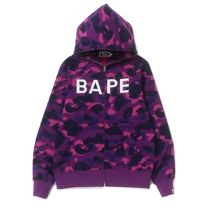 A Bathing Ape Color Camo Swarovski Full Zip Hoodie Purple Grails SF