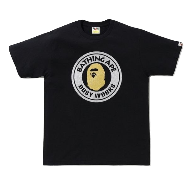 A Bathing Ape Glitter Busy Works Tee - Black Bape