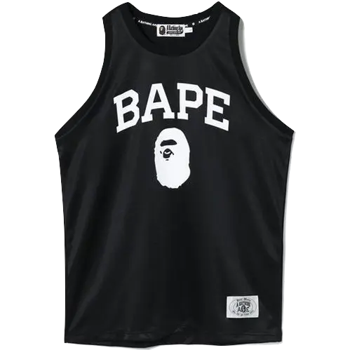 A Bathing Ape Jersey Tank Top - Black Bape