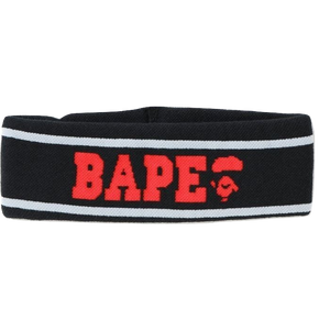 A Bathing Ape Logo Headband - Black/Red