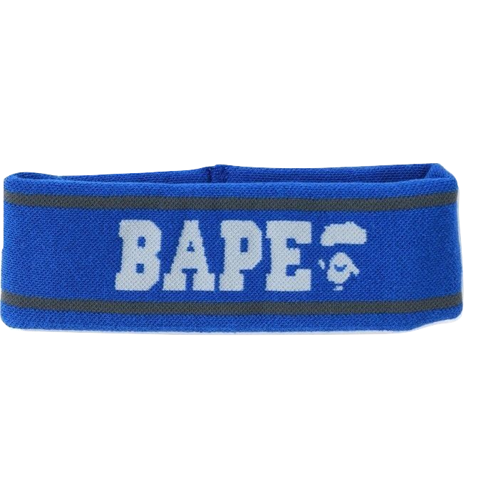 A Bathing Ape Logo Headband - Blue/Grey