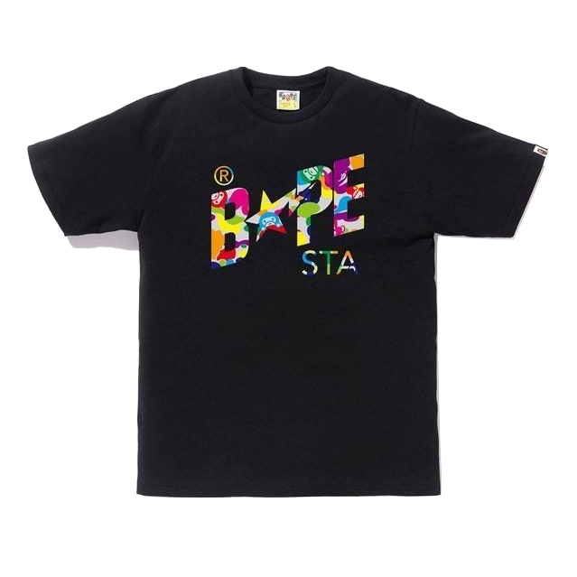 A Bathing Ape Milo ABC Multi Bapesta Tee - Black - Used