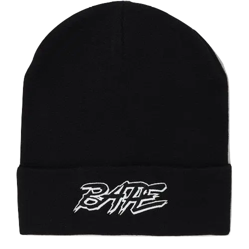 A Bathing Ape Motor Sport Knit Beanie - Black Bape
