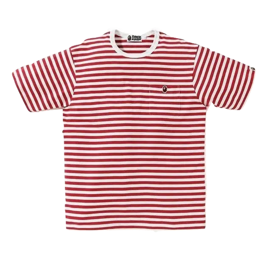 A Bathing Ape Pocket Hoop Tee - Red Bape