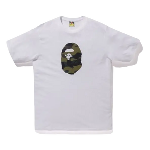 A Bathing Ape Premium Summer Bag 1st Camo Ape Head Tee (SS19) - White/Green Bape