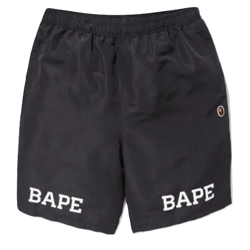 A Bathing Ape Premium Summer Bag Nylon Shorts (SS19) - Black Bape