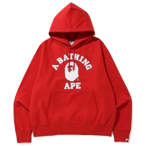 A Bathing Ape Relaxed Classic College Pull Over Hoodie - Red