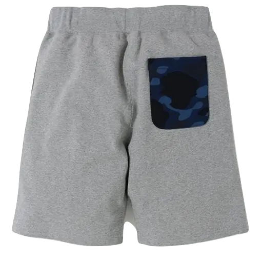 A Bathing Ape Shark Sweat Shorts - Grey/Blue Camo Bape