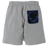 A Bathing Ape Shark Sweat Shorts - Grey/Blue Camo