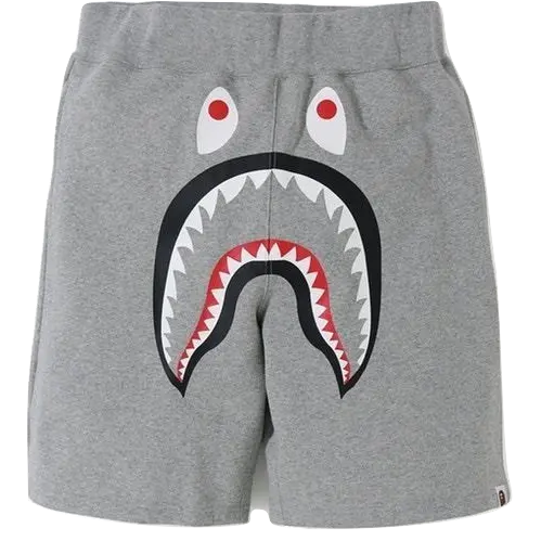 A Bathing Ape Shark Sweat Shorts - Grey/Blue Camo Bape