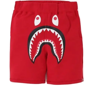 A Bathing Ape Shark Sweat Shorts - Red/Red Camo Bape