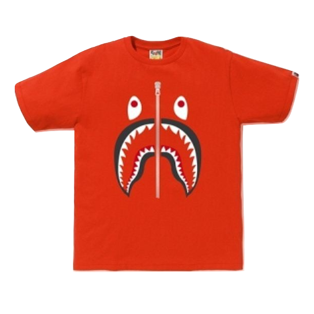 A Bathing Ape Shark Tee - Orange Bape