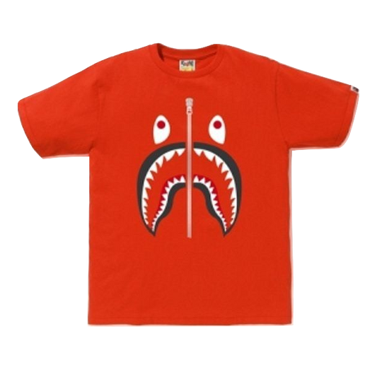 A Bathing Ape Shark Tee - Orange Bape