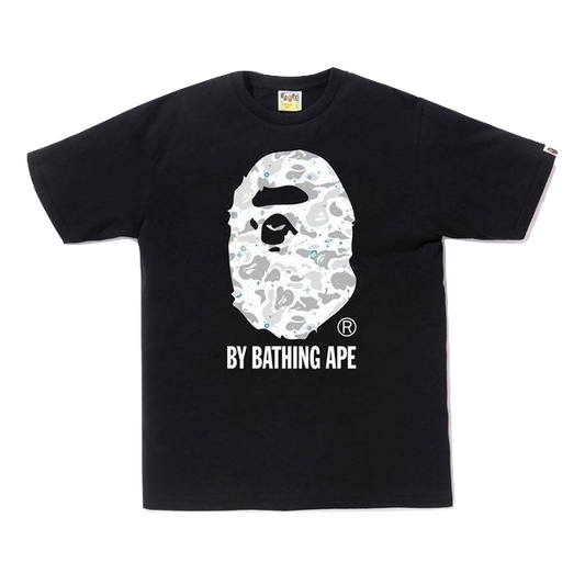 A Bathing Ape Space Camo By Bathing Tee - Black Bape