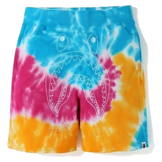A Bathing Ape Tie Dye Shark Sweat (SS19) - Shorts Multi Bape