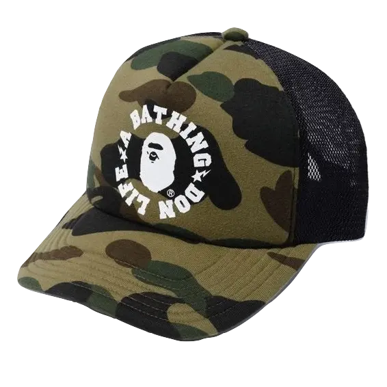 A Bathing Ape x Big Sean 1st Camo Don Life Mesh Cap - Green Bape