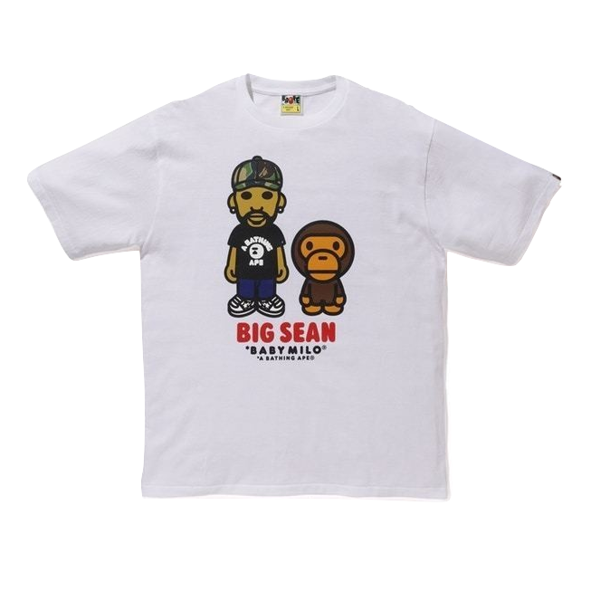 A Bathing Ape x Big Sean Baby Milo Tee - White - Used Bape