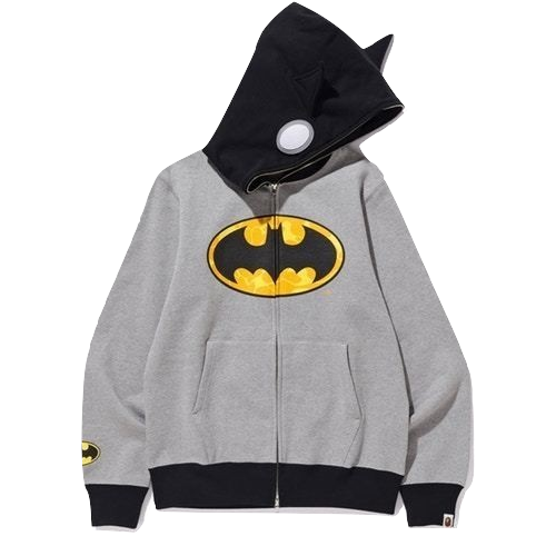 A Bathing Ape x DC Batman Full Zip Hoodie Grey Grails SF