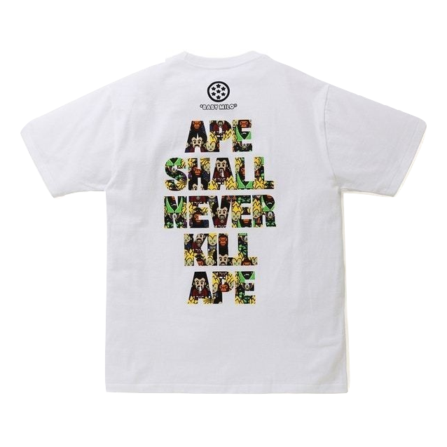A Bathing Ape x Dragon Ball Z Baby Milo ASNKA Tee - White - Used Bape