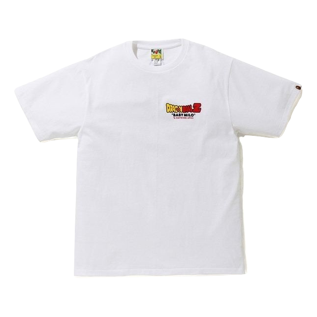 A Bathing Ape x Dragon Ball Z Baby Milo ASNKA Tee - White - Used Bape