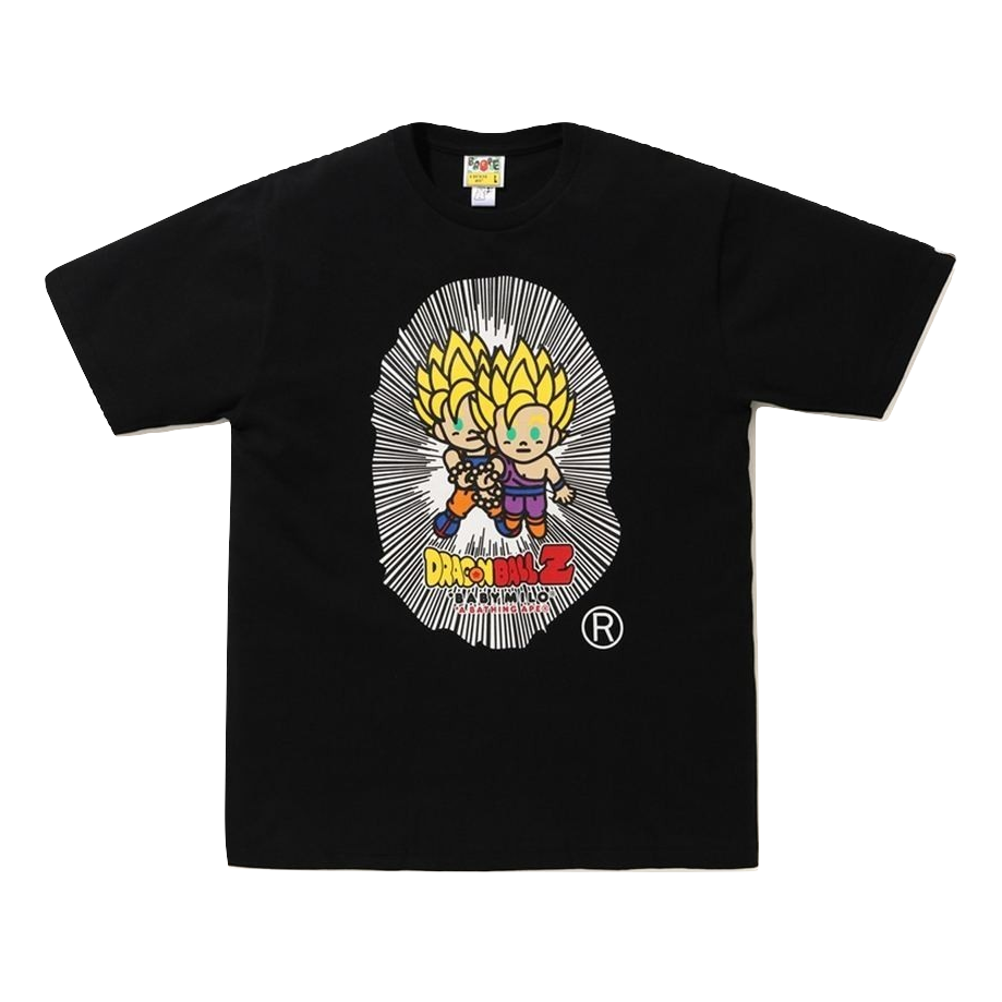 A Bathing Ape x Dragon Ball Z Baby Milo Big Ape Head Tee - Black Bape