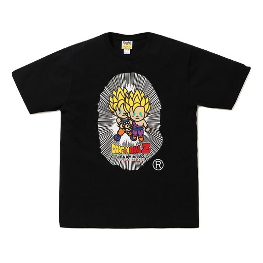 A Bathing Ape x Dragon Ball Z Baby Milo Big Ape Head Tee - Black - Used Bape